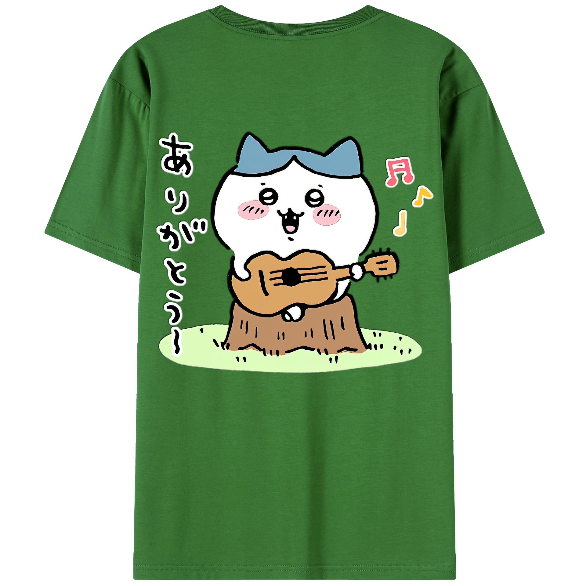 （画像用） ちいかわ ハチワレ Chii-kawa hachiware レディース半袖Tシャツ(バックプリント)